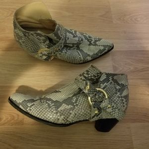Real Snakeskin booties